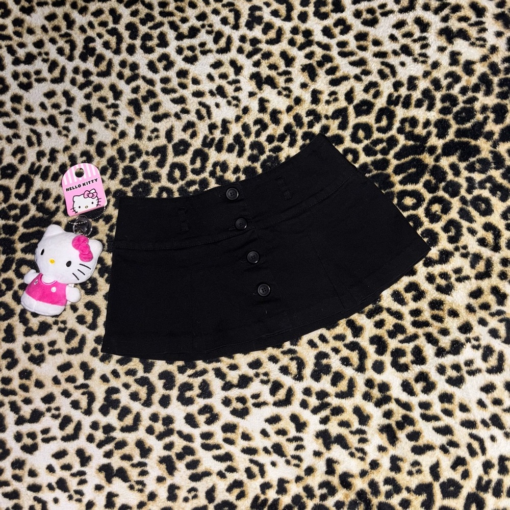 black vintage pleated mini skirt (limited time SALE)